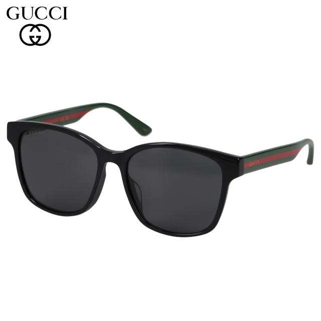グッチ GUCCI サングラス レディース アジアンフィット UVカット 紫外線対策 ウェリントン ブラック 黒 GG0417SK-001