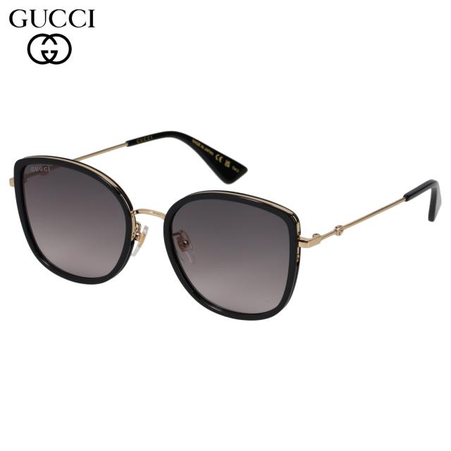 グッチ GUCCI サングラス メンズ レディース アジアンフィット UVカット 紫外線対策 ウェリントン ブラック 黒 GG0606SK-001