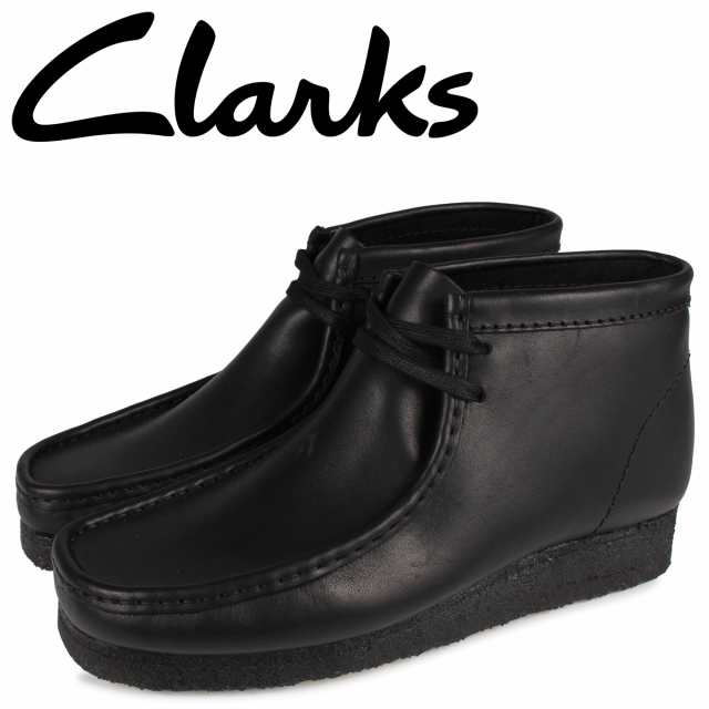 訳あり BOX破損 クラークス Clarks ワラビーブーツ メンズ WALLABEE BOOT ブラック 黒 26155512 返品不可