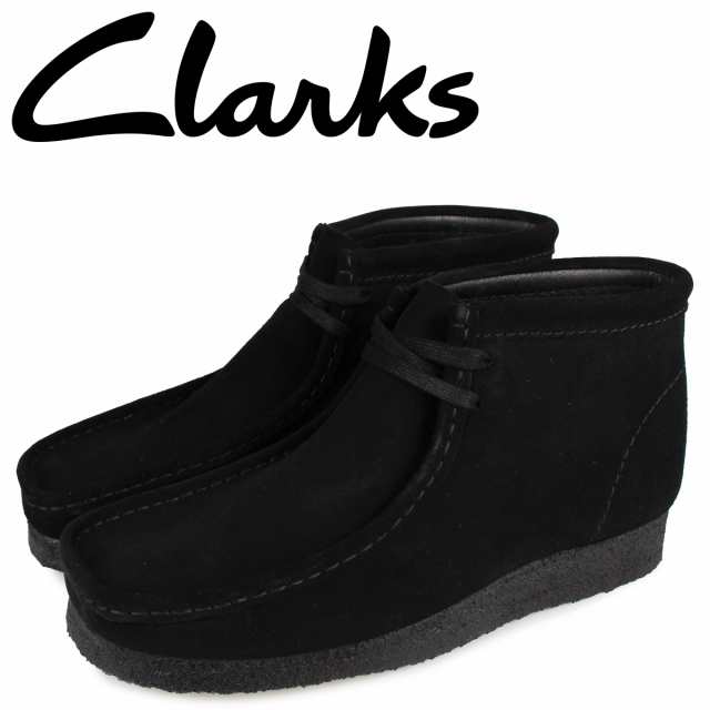 訳あり BOX破損 クラークス Clarks ワラビーブーツ メンズ WALLABEE BOOT ブラック 黒 26155517 返品不可