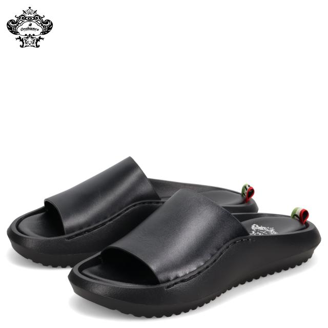 訳あり オロビアンコ Orobianco サンダル スライドサンダル メンズ ブラック 黒 ORO-OB06COW 返品不可