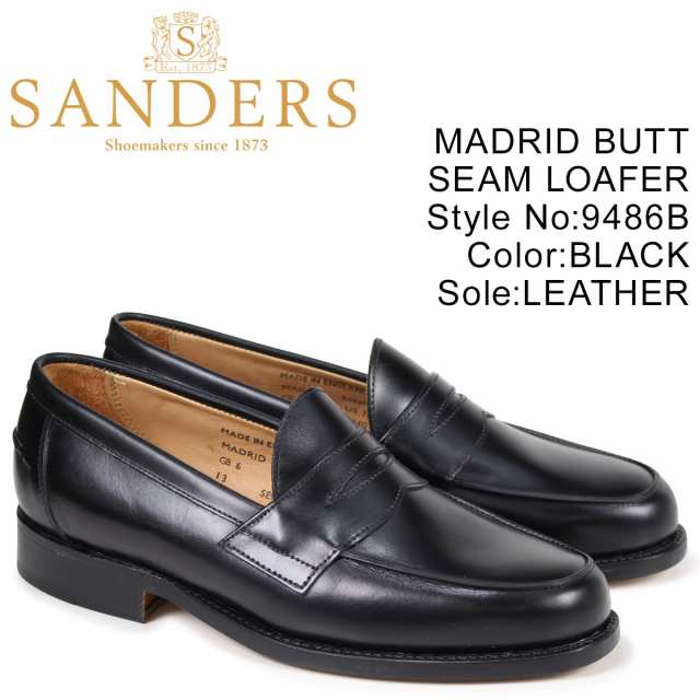 Sanders サンダース ペニーローファー Madrid Butt Seam Loafer メンズ ブラック 9486bの通販はau Pay マーケット スニークオンラインショップ Au Pay マーケット店