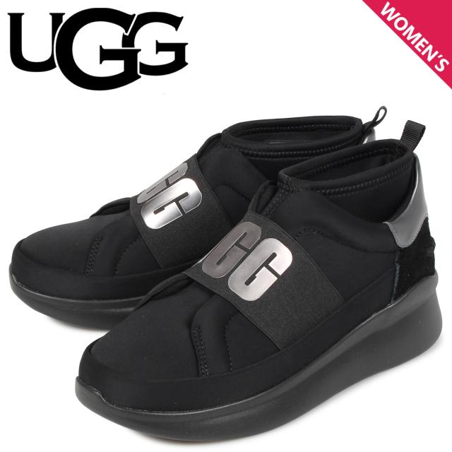 Ugg アグ スニーカー スリッポン ニュートラ レディース 厚底 Womens Neutra Metallic ブラック の通販はau Pay マーケット スニークオンラインショップ Au Pay マーケット店