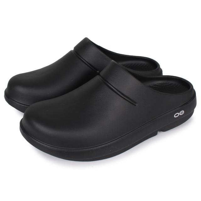 Oofos ブラック スリッパタイプサンダル FREAK'S STORE サンダル OOFOS/ウーフォス Oomega Luxe「6-8