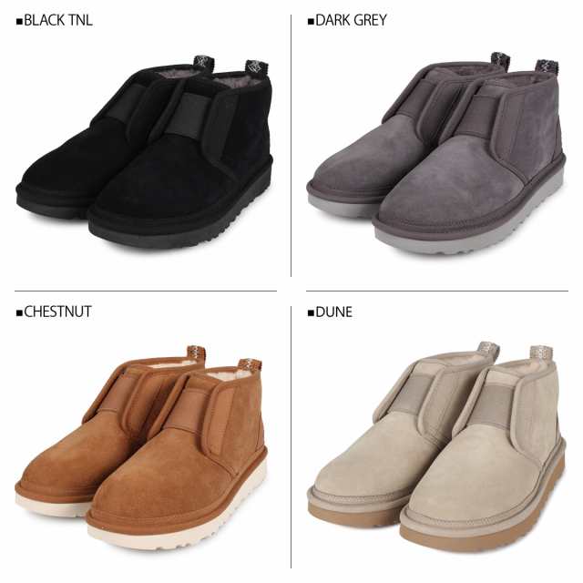 UGG アグ ショートブーツ ムートンブーツ ニューメル フレックス メンズ MENS NEUMEL FLEX ブラック｜au PAY マーケット