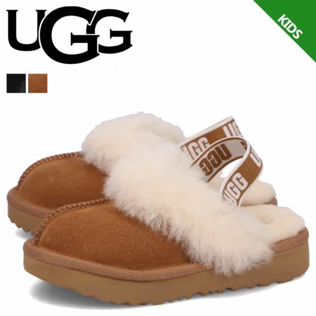 UGG アグ サンダル ストラップサンダル ファンケット キッズ ファー