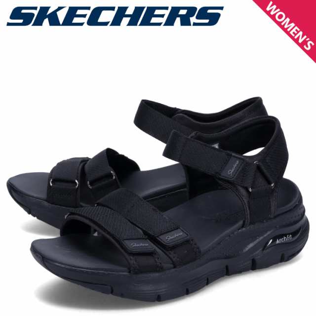 SKECHERS スケッチャーズ サンダル ストラップ グレー 24cm www