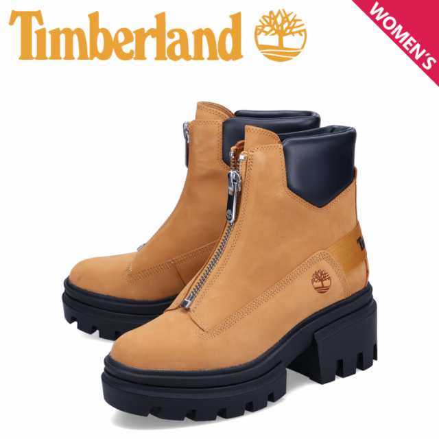 ティンバーランド Timberland ブーツ エヴァーリー フロントジップ レディース 厚底 ウィート A5YHM