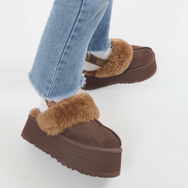 UGG アグ サンダル ファー ファンケット レディース 厚底 FUNKETTE