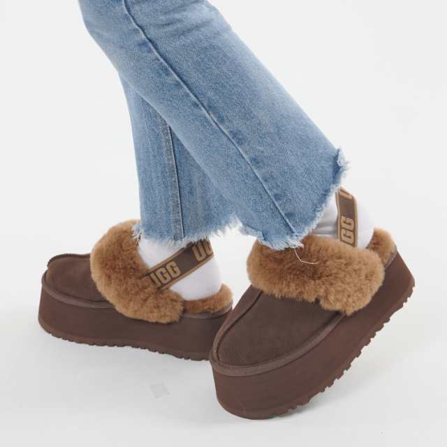 UGG アグ サンダル ファー ファンケット レディース 厚底 FUNKETTE