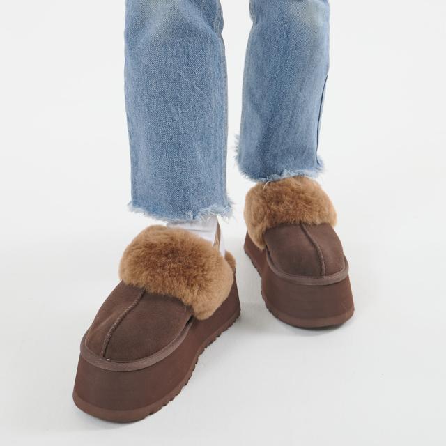 UGG アグ サンダル ファー ファンケット レディース 厚底