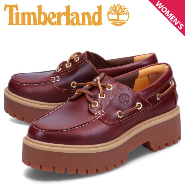ティンバーランド Timberland デッキシューズ プレミアムプラットフォーム スリー アイ レディース 厚底 バーガンディー A2QDM