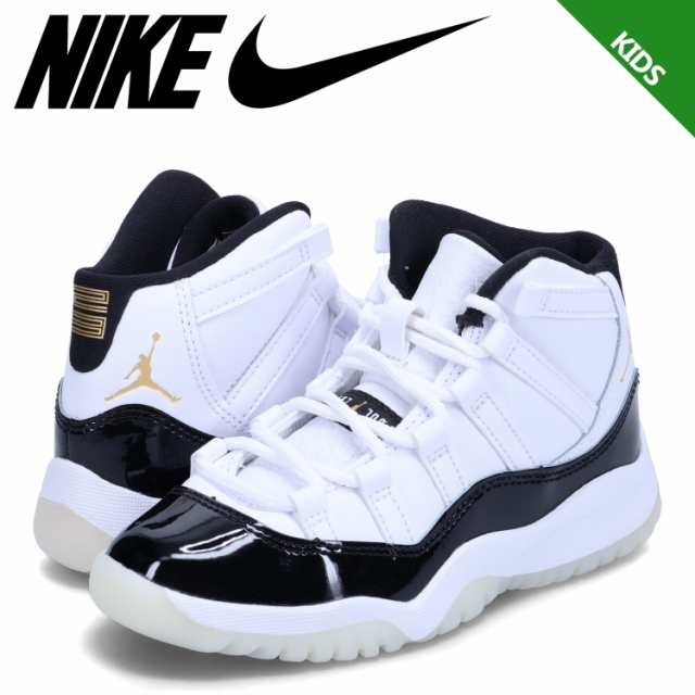 ナイキ NIKE エアジョーダン11 レトロ スニーカー キッズ AIR JORDAN 11 RETRO PS GRATITUDE ホワイト 白 378039-170