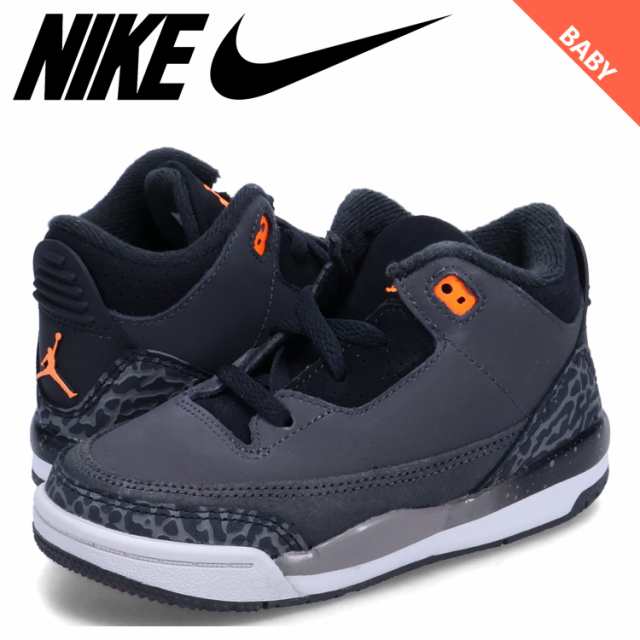 ナイキ NIKE ジョーダン3 レトロ スニーカー ベビー キッズ JORDAN 3 RETRO TD ブラック 黒 DM0968-080