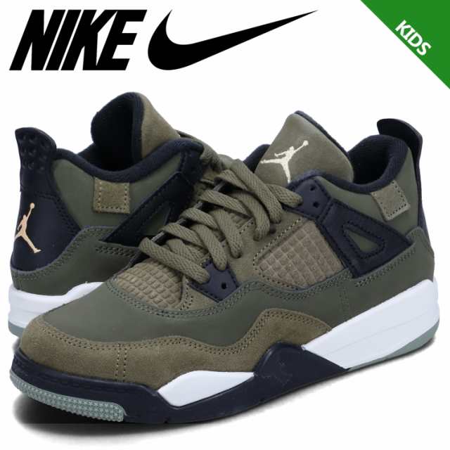 ナイキ NIKE ジョーダン4 レトロ SE クラフト PS スニーカー キッズ JORDAN 4 RETRO SE CRAFT PS オリーブ FB9929-200