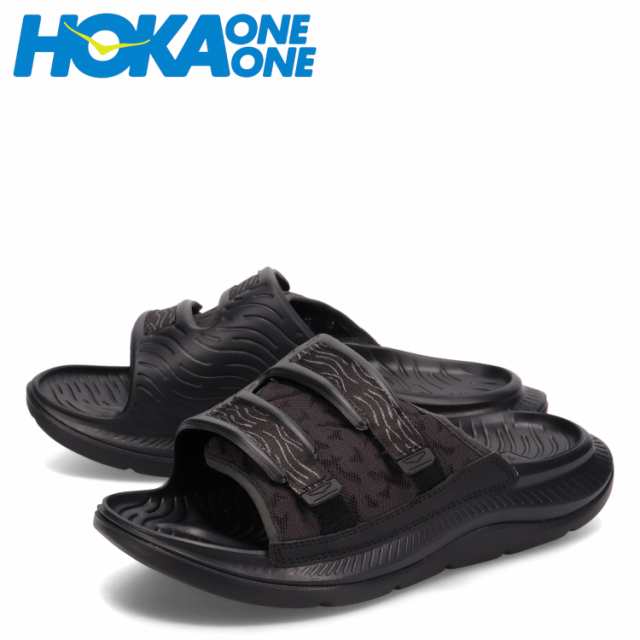 ホカオネオネ HOKA ONE ONE サンダル リカバリーサンダル スライド オラ ラックス メンズ 厚底 ORA LUXE ブラック 黒  1134150｜au PAY マーケット