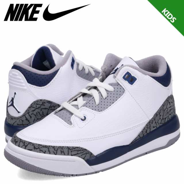 ナイキ NIKE ジョーダン3 レトロ スニーカー キッズ JORDAN 3 RETRO PS ホワイト 白 DM0966-140