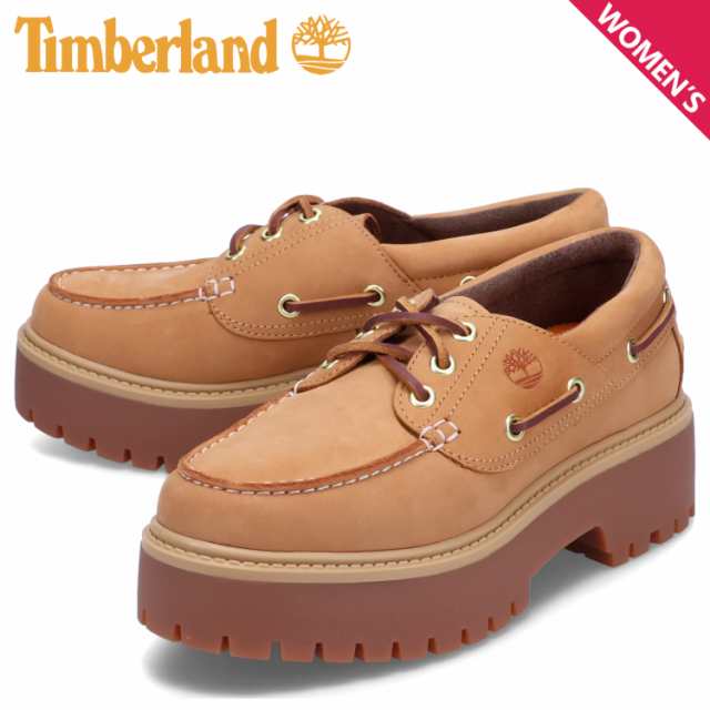 ティンバーランド Timberland デッキシューズ モカシン ストーン ストリート スリーアイ レディース 厚底 ウィート A6AUS