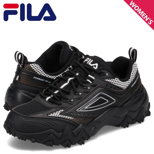 FILA フィラ スニーカー オークモント レディース OAKMONT TR v3 ブラック 黒 1RM02706Fの通販は