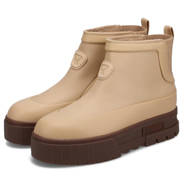 PUMA プーマ ブーツ ショートブーツ メイズ ウェリス レザー レディース 厚底 MAYZE WELLIS BOOT LTH WNS ベージュ 398535_1