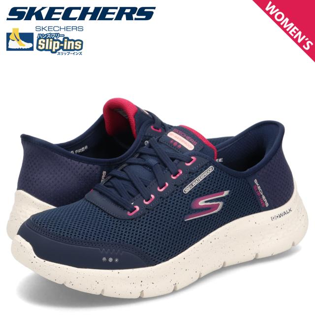 スケッチャーズ SKECHERS スリップインズ ゴーウォーク フレックス クリア クリーク スニーカー レディース 軽量 ネイビー 124846W
