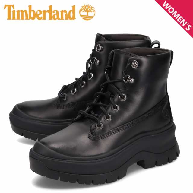 ティンバーランド Timberland ブーツ ロキシー レーン ミッド レディース ROXIE LANE MID LACE UP BOOT ブラック 黒 A295J-W02