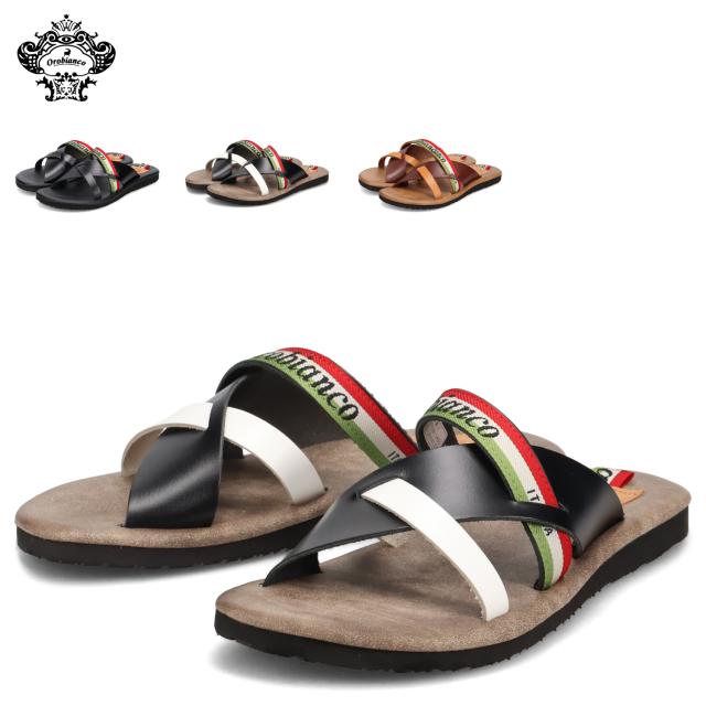 オロビアンコ Orobianco サンダル クロスサンダル ビーチサンダル メンズ 本革 日本製 ブラック グレー ブラウン 黒 HASHIBA2