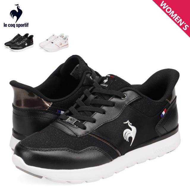 ルコック スポルティフ le coq sportif スニーカー ラ セーヌ LM SI レディース 軽量 LA SEINE LM SI ブラック ピンク 黒 LU5SSN24LZ