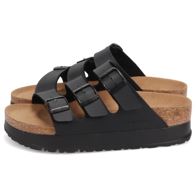 ビルケンシュトック BIRKENSTOCK フロリダ 3 フレックス プラットフォーム サンダル レディース 細幅 厚底 ブラック 黒 1029737