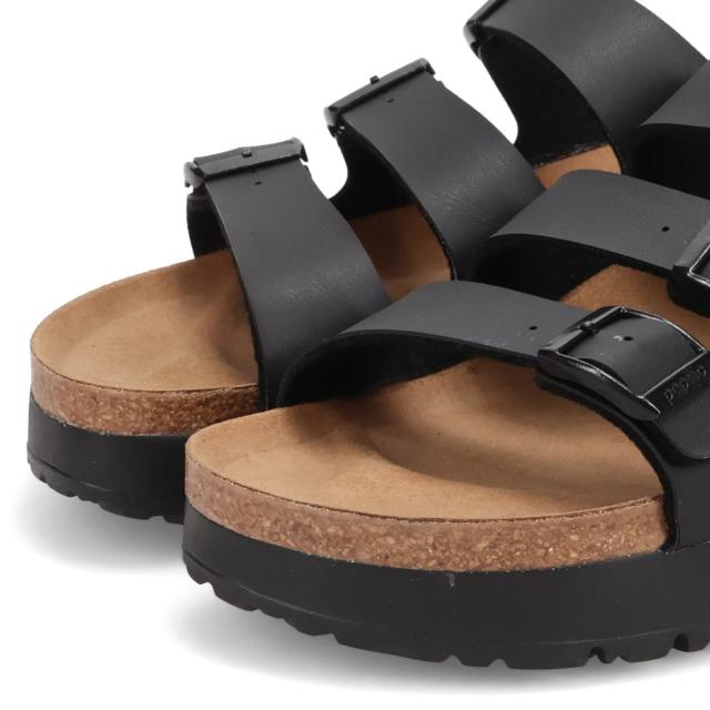 ビルケンシュトック BIRKENSTOCK フロリダ 3 フレックス プラットフォーム サンダル レディース 細幅 厚底 ブラック 黒 1029737