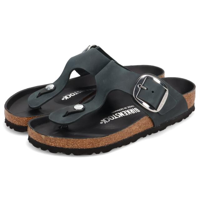 ビルケンシュトック BIRKENSTOCK ギゼ ビッグバックル サンダル レディース 普通幅 ヌバックレザー GIZEH BIG BUCKLE ブラック 1023334_1