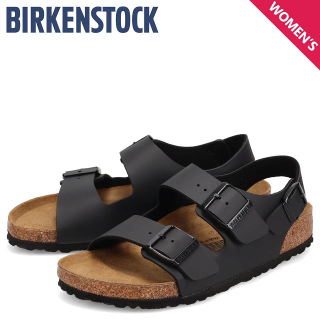 ビルケンシュトック BIRKENSTOCK サンダル ミラノ ビルコフロー レディース 細幅 スエード レザー MILANO BF ブラック 黒