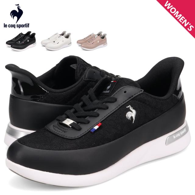 ルコック スポルティフ le coq sportif スニーカー LCS セーヴル II ワイド SI レディース ブラック ホワイト ピンク 黒 白 LU5FSN73LZ