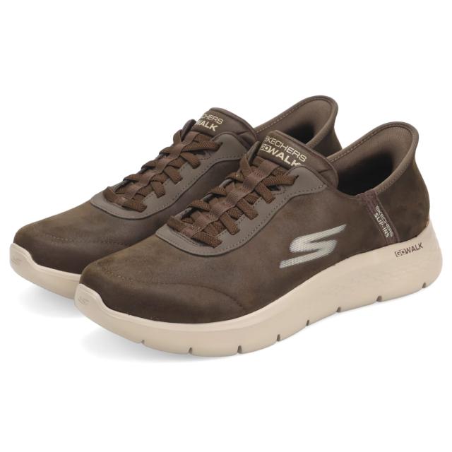 スケッチャーズ SKECHERS スリップインズ ゴーウォーク フレックス スムース モーション スニーカー メンズ SLIP-INS ブラウン 216326_1
