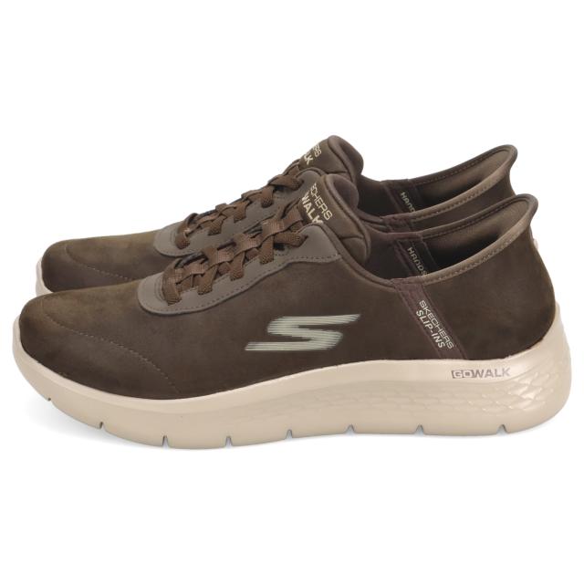 スケッチャーズ SKECHERS スリップインズ ゴーウォーク フレックス スムース モーション スニーカー メンズ SLIP-INS ブラウン 216326_3