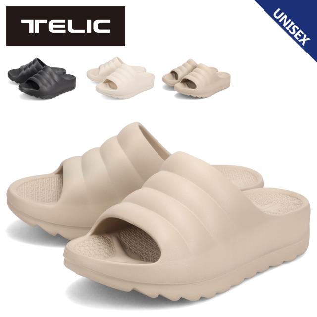 TELIC テリック サンダル スライドサンダル メンズ レディース 厚底 W-CLOUD ブラック ホワイト ライト ブラウン 黒 白