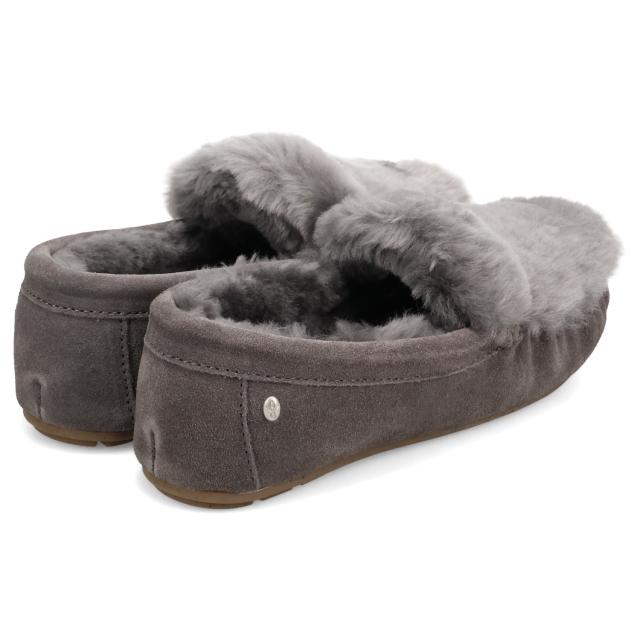 emu エミュー モカシン スリッポン レディース シープスキン CAIRNS REVERSE FUR ブラック グレー ブラウン 黒 W11705_3