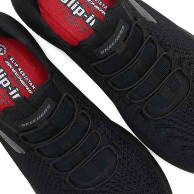 スケッチャーズ SKECHERS スニーカー サミッツ SR エンスリー レディース ワイド幅 防滑 感電防止 SUMMITS SR ENSLEE ブラック 108144W_6