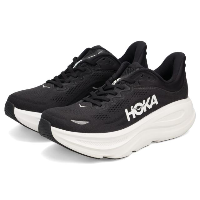 ホカオネオネ HOKA ONE ONE スニーカー ボンダイ9 メンズ レディース BONDI 9 ブラック 黒 1162011-BWHT