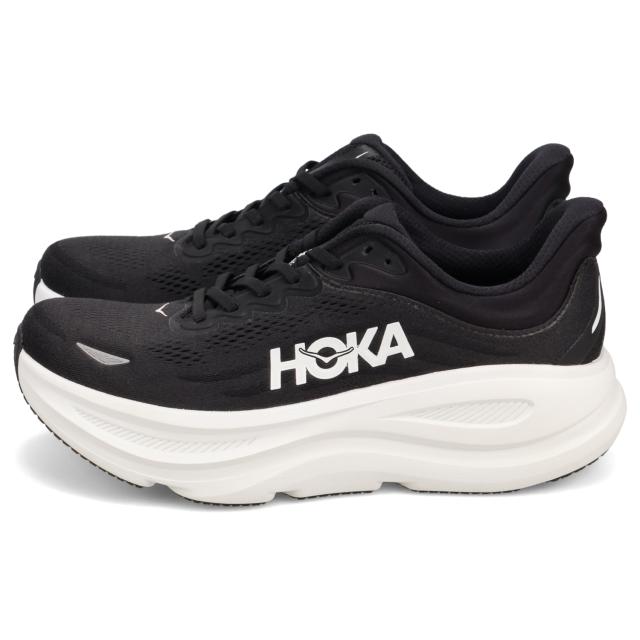 ホカオネオネ HOKA ONE ONE スニーカー ボンダイ9 メンズ レディース BONDI 9 ブラック 黒 1162011-BWHT