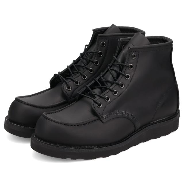 レッドウィング RED WING ブーツ 6インチ クラシック モック メンズ 本革 Dワイズ 6-INCH CLASSIC MOC ブラック 黒 8074_1