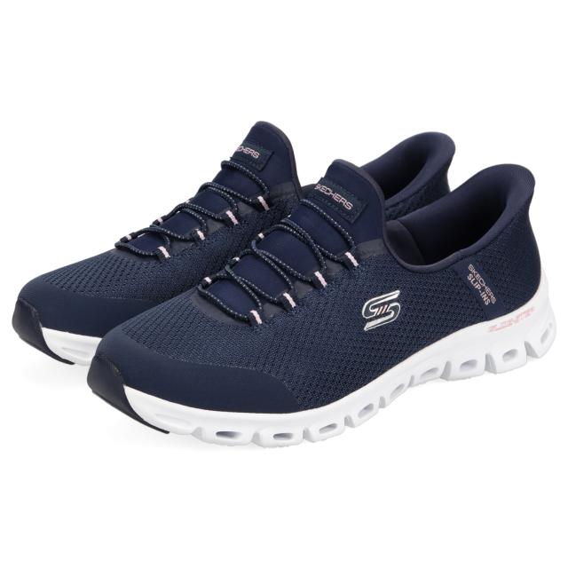 スケッチャーズ SKECHERS スリップインズ グライドステップ パースート ハンズフリー スニーカー レディース 軽量 ネイビー 104547W_1