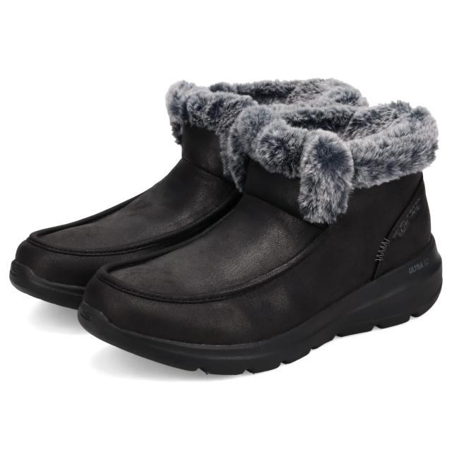 スケッチャーズ SKECHERS スリップインズ グレーシャル ウルトラ ブーツ ウィンターブーツ スノーシューズ レディース ブラック 144221_1