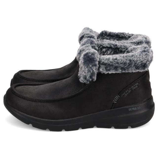 スケッチャーズ SKECHERS スリップインズ グレーシャル ウルトラ ブーツ ウィンターブーツ スノーシューズ レディース ブラック 144221_3