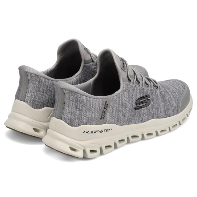 スケッチャーズ SKECHERS スリップインズ グライドステップ ゼフィール スニーカー メンズ 厚底 軽量 グレー 233011