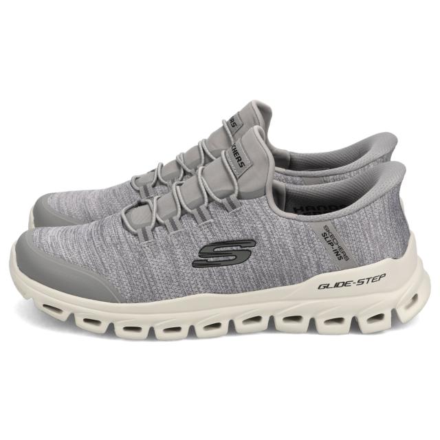 スケッチャーズ SKECHERS スリップインズ グライドステップ ゼフィール スニーカー メンズ 厚底 軽量 グレー 233011