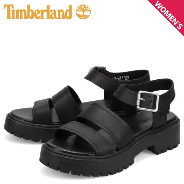 ティンバーランド Timberland サンダル ストラップサンダル ストーン ストリート バックストラップ レディース 厚底 ブラック 黒 A2EJM