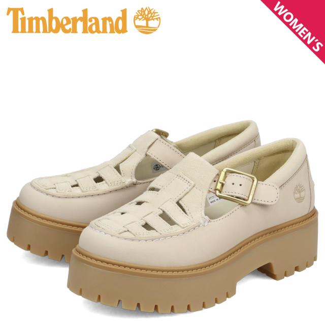 ティンバーランド Timberland シューズ ストーン ストリート バックル レディース 革 レザー 本革 厚底 ホワイト 白 A4188