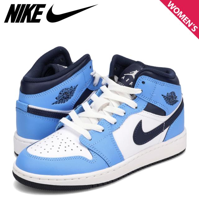 ナイキ NIKE エアジョーダン1 MID スニーカー レディース AIR JORDAN 1 MID GS ブルー DQ8423-405