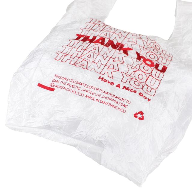 新品 ローレン ディチョッチョ トートバッグ THANK YOU 青 BAG